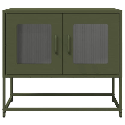 TV-Møbel DIV. Olivengrønn TV-Skap 68x39x60,5 cm Kaldvalset stål
