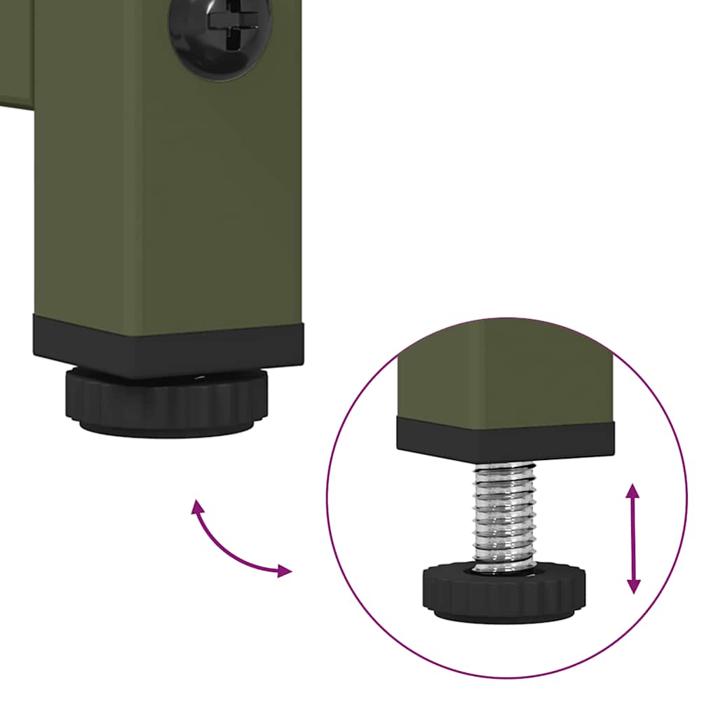 TV-Møbel DIV. Olivengrønn TV-Skap 68x39x60,5 cm Kaldvalset stål