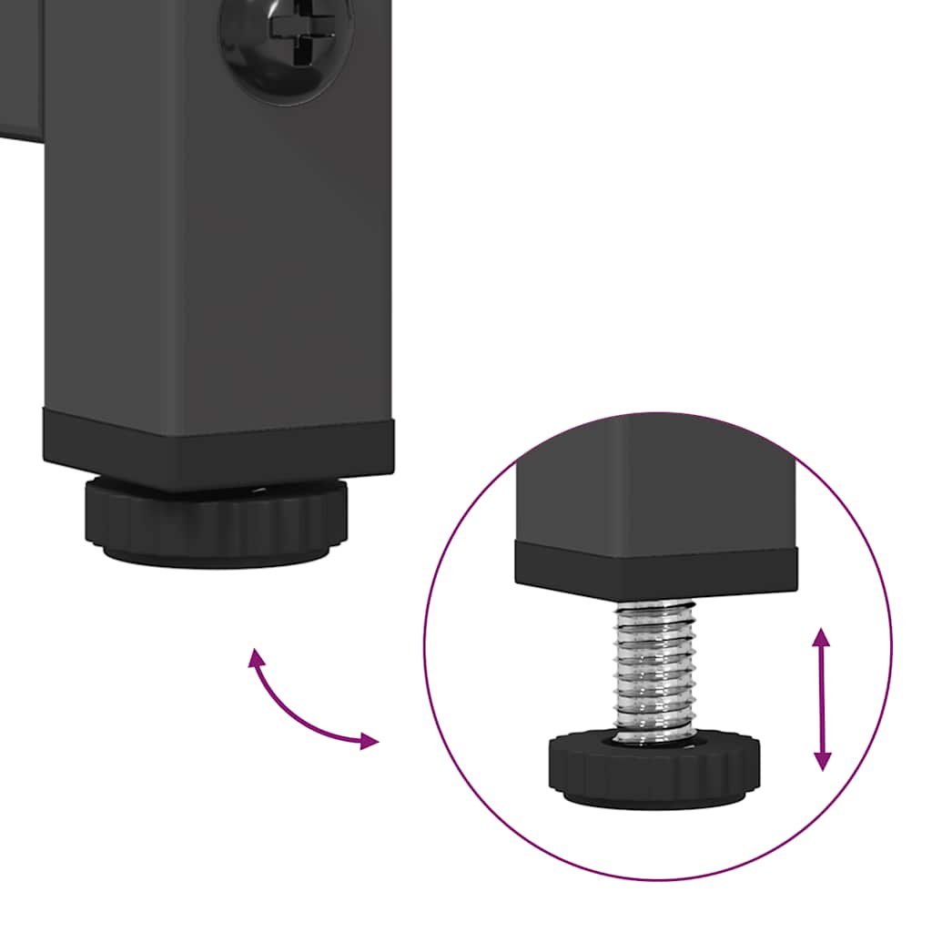 TV-Møbel DIV. Svart TV-Skap 100,5x39x60,5 cm Kaldvalset stål