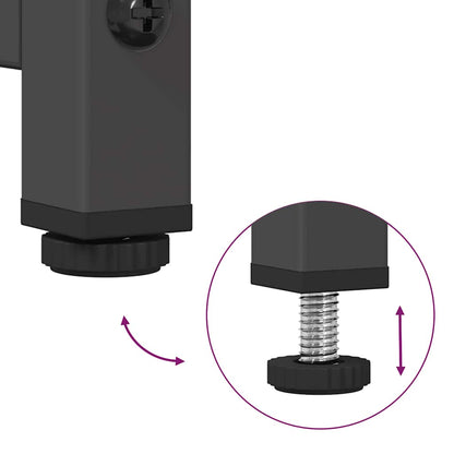 TV-Møbel DIV. Svart TV-Skap 100,5x39x60,5 cm Kaldvalset stål