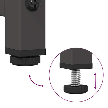 Skap DIV. Svart 68x39x123 cm stål