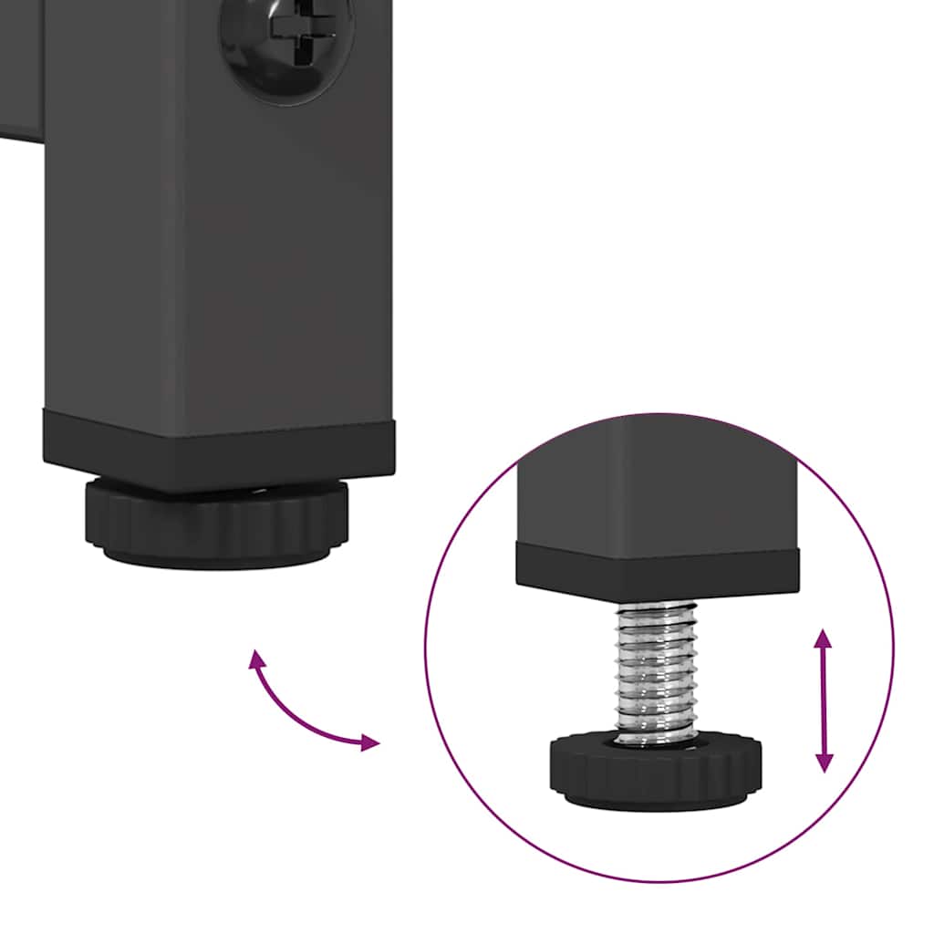 Skap DIV. Svart 68x39x111,5 cm stål