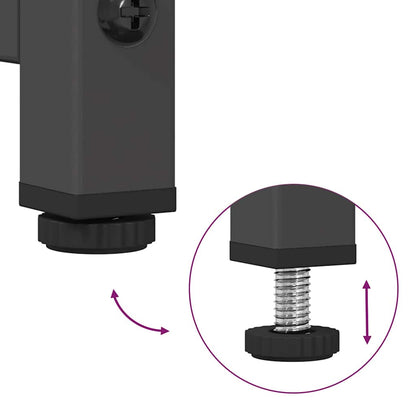 Skap DIV. Svart 68x39x111,5 cm stål