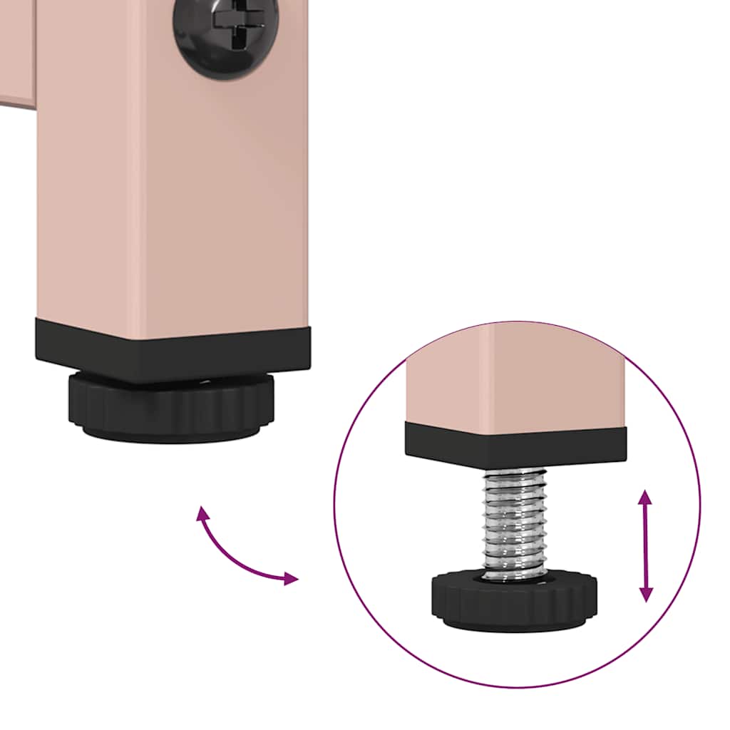 Skap DIV. rosa 68x39x111,5 cm stål