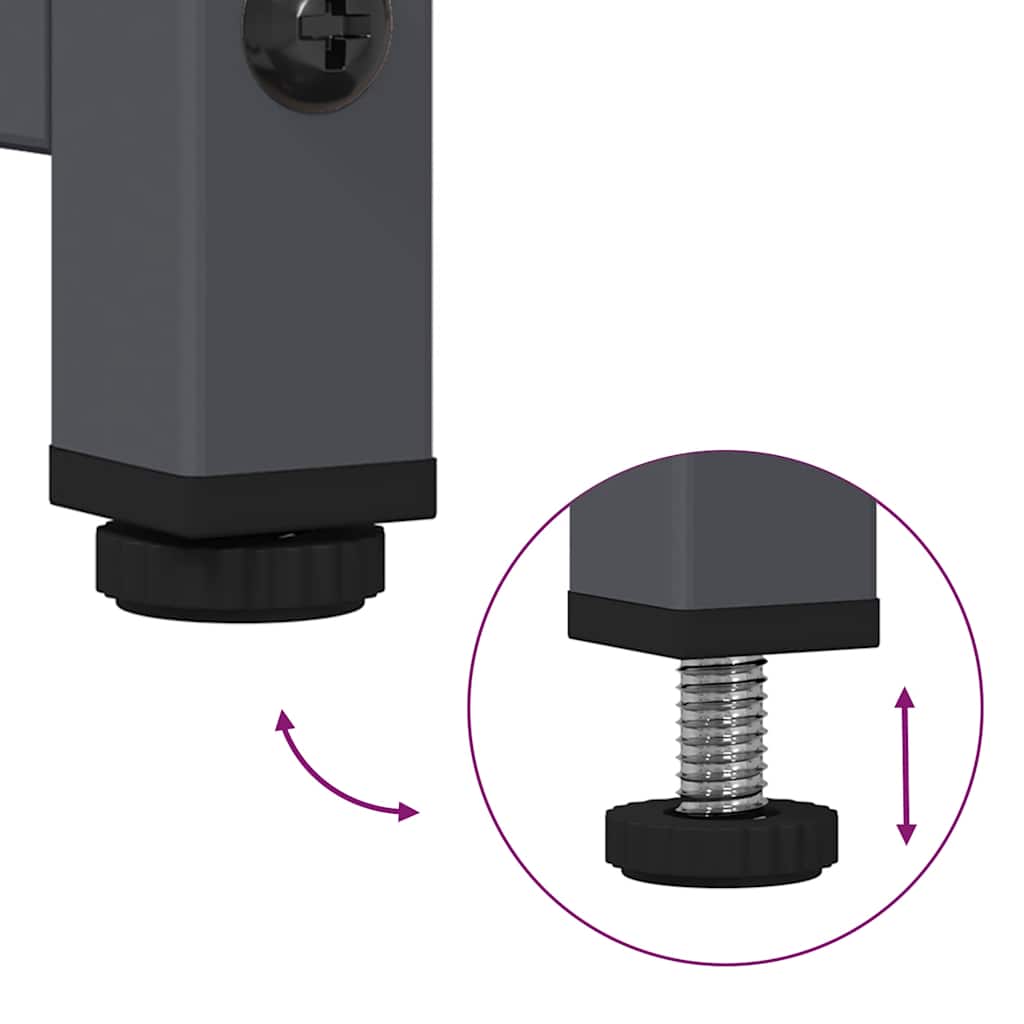Skap DIV. antrasitt 68x39x111,5 cm stål