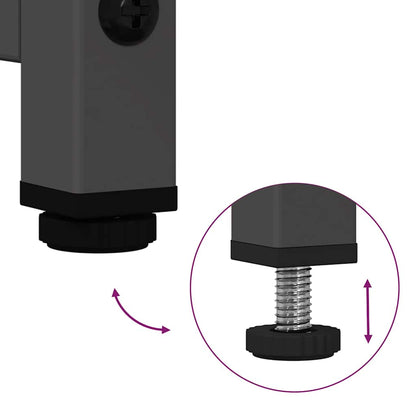 Skap DIV. Svart 68x39x123 cm stål