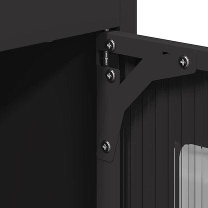 Skap DIV. Svart 68x39x123 cm stål