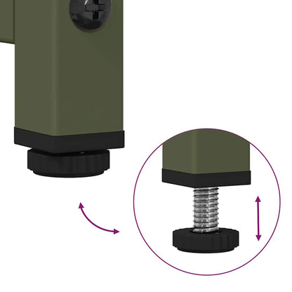 Skap DIV. olivengrønn 68x39x123 cm stål