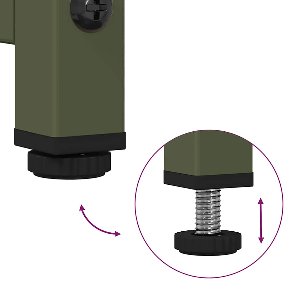 Skap DIV. Olivengrønn 68x39x107 cm Stål