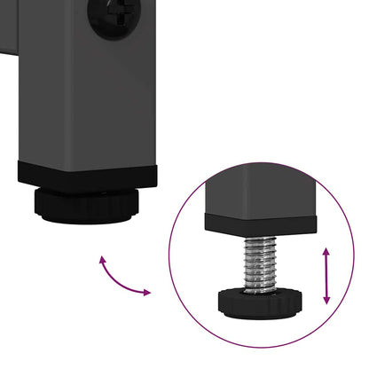 TV-Møbel DIV. TV-benk Svart 100,5x39x60,5 cm stål