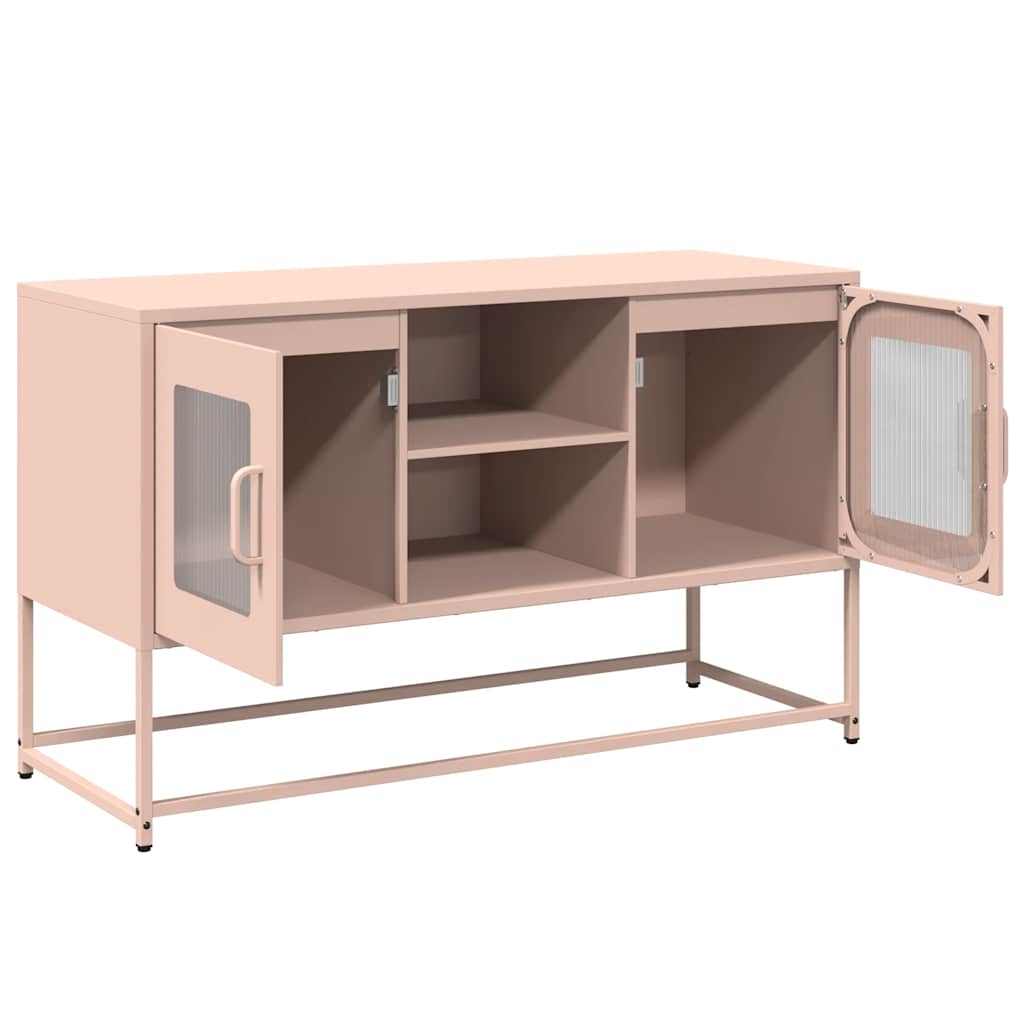 TV-Møbel DIV. TV-benk rosa 100,5x39x60,5 cm stål