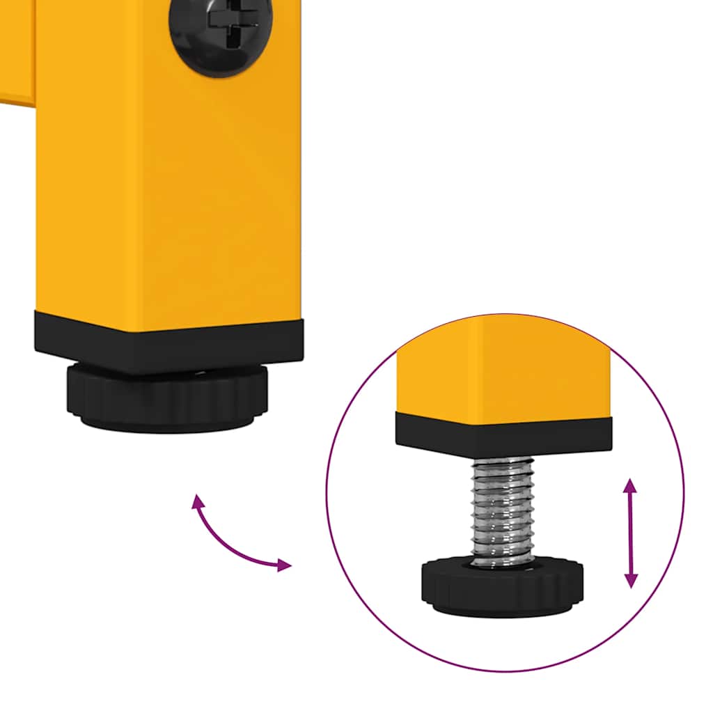 TV-Møbel DIV. TV-benk sennepsgul 100,5x39x60,5 cm stål