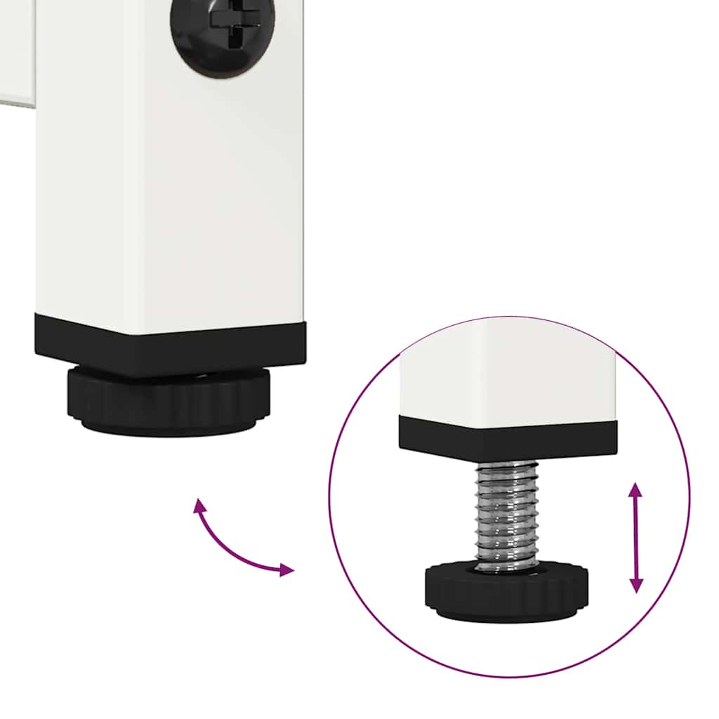 TV-Møbel DIV. TV-benk Hvit 100,5x39x60,5 cm stål