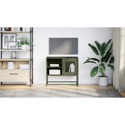 TV-Møbel DIV. TV-benk olivengrønn 68x39x60,5 cm stål