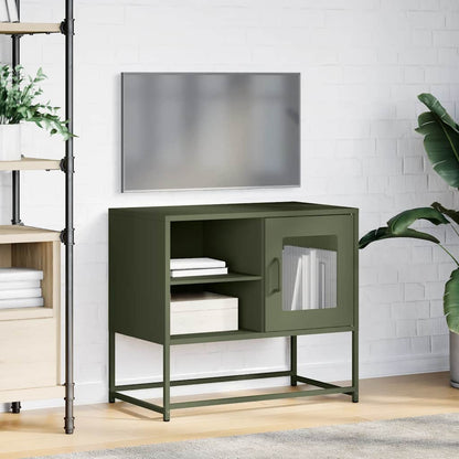 TV-Møbel DIV. TV-benk olivengrønn 68x39x60,5 cm stål