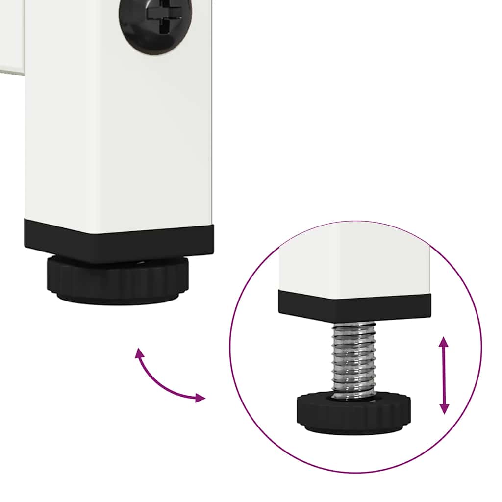 TV-Møbel DIV. TV-benk hvitt 68x39x60,5 cm stål