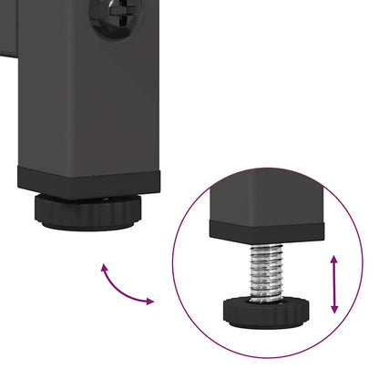 Skap DIV. Svart 36x39x123 cm Kaldvalset stål