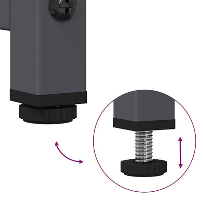 Skap DIV. Antrasitt 36x39x123 cm Kaldvalset stål