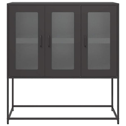 Skjenk DIV. Svart 100,5x39x107 cm kaldvalset stål