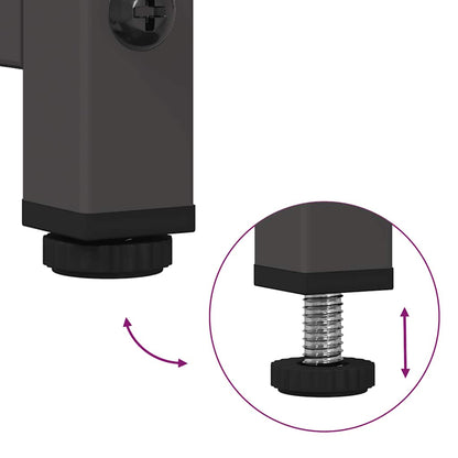 Skjenk DIV. Svart 100,5x39x107 cm kaldvalset stål