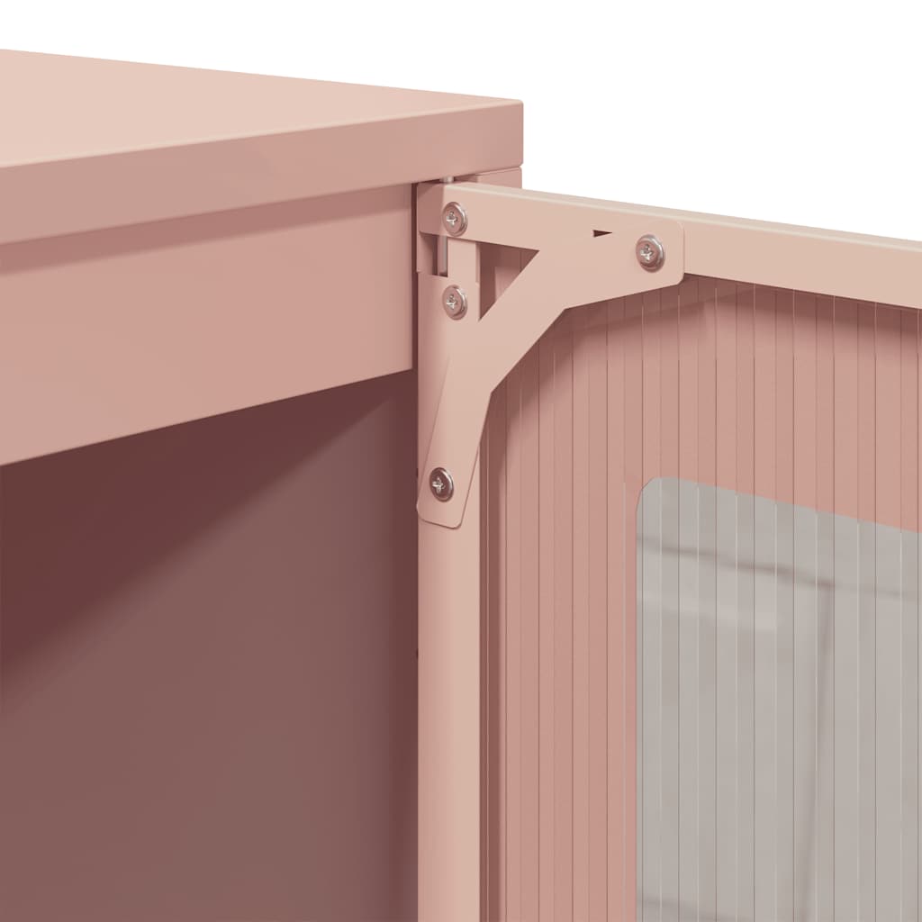 Skjenk DIV. rosa 100,5x39x107 cm kaldvalset stål