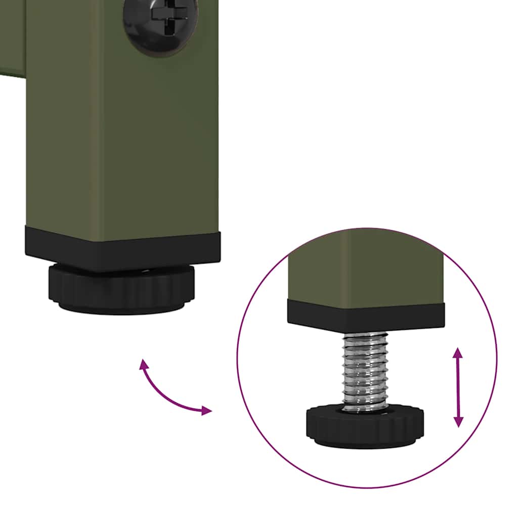 Skjenk DIV. olivengrønn 100,5x39x107 cm kaldvalset stål