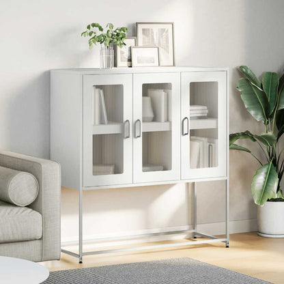 Skjenk DIV. Hvit 100,5x39x107 cm kaldvalset stål