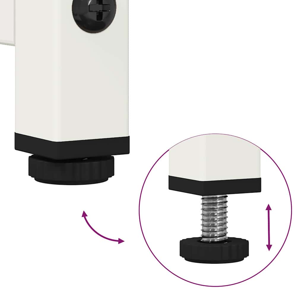Skjenk DIV. Hvit 100,5x39x107 cm kaldvalset stål