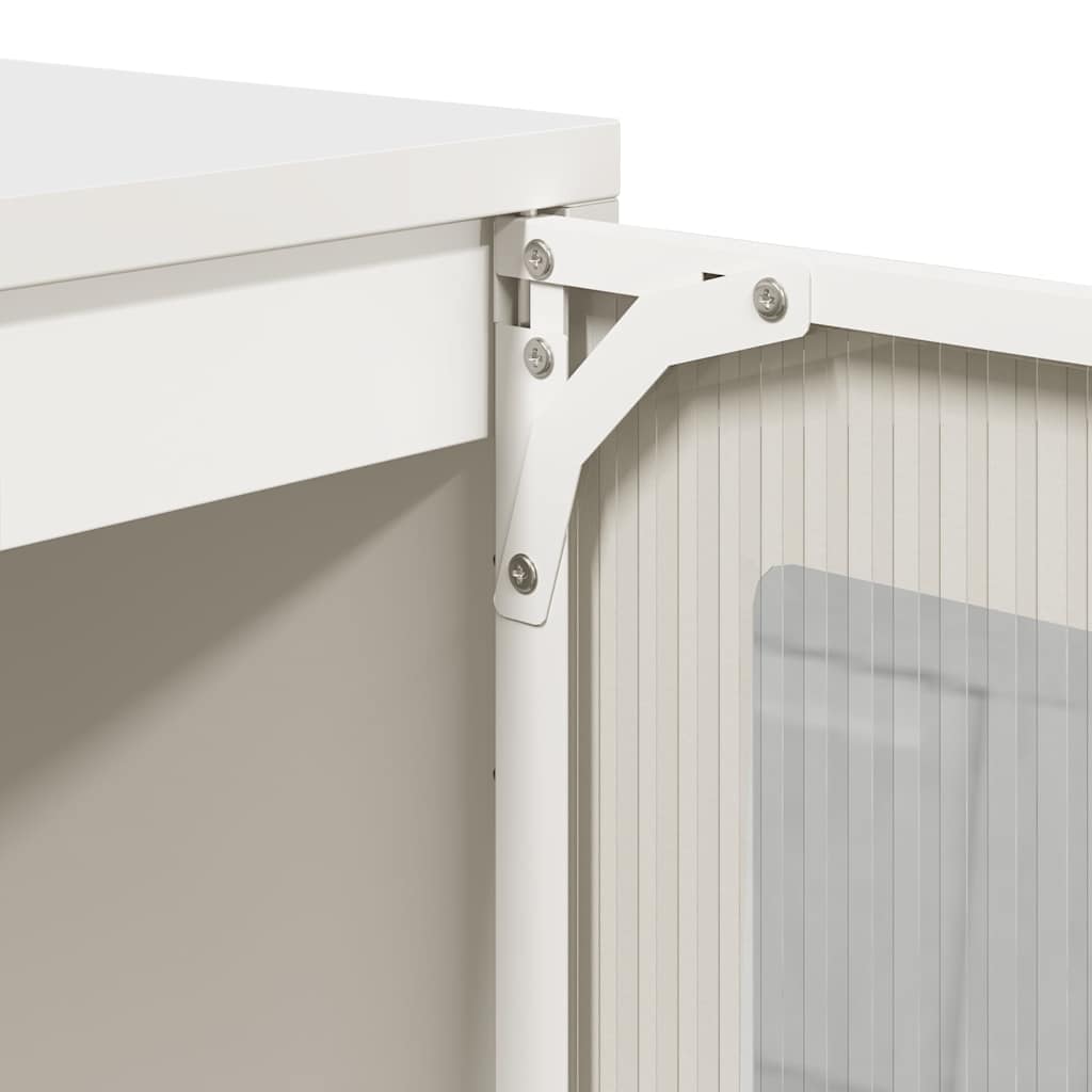 Skjenk DIV. Hvit 100,5x39x107 cm kaldvalset stål