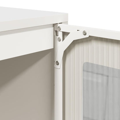 Skjenk DIV. Hvit 100,5x39x107 cm kaldvalset stål