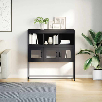 Skjenk DIV. Svart 100,5x39x107 cm kaldvalset stål