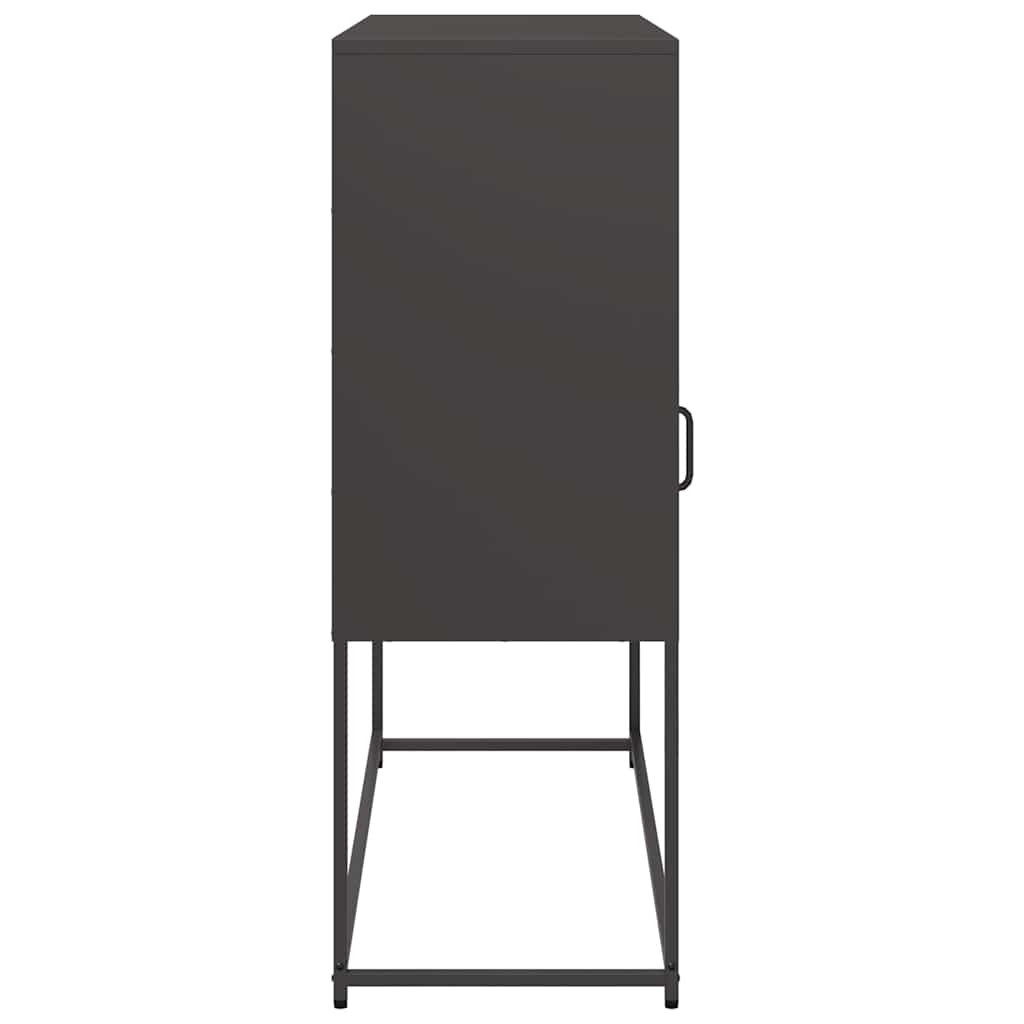 Skjenk DIV. Svart 100,5x39x107 cm kaldvalset stål