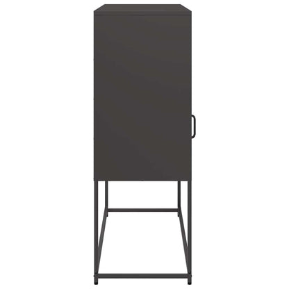 Skjenk DIV. Svart 100,5x39x107 cm kaldvalset stål