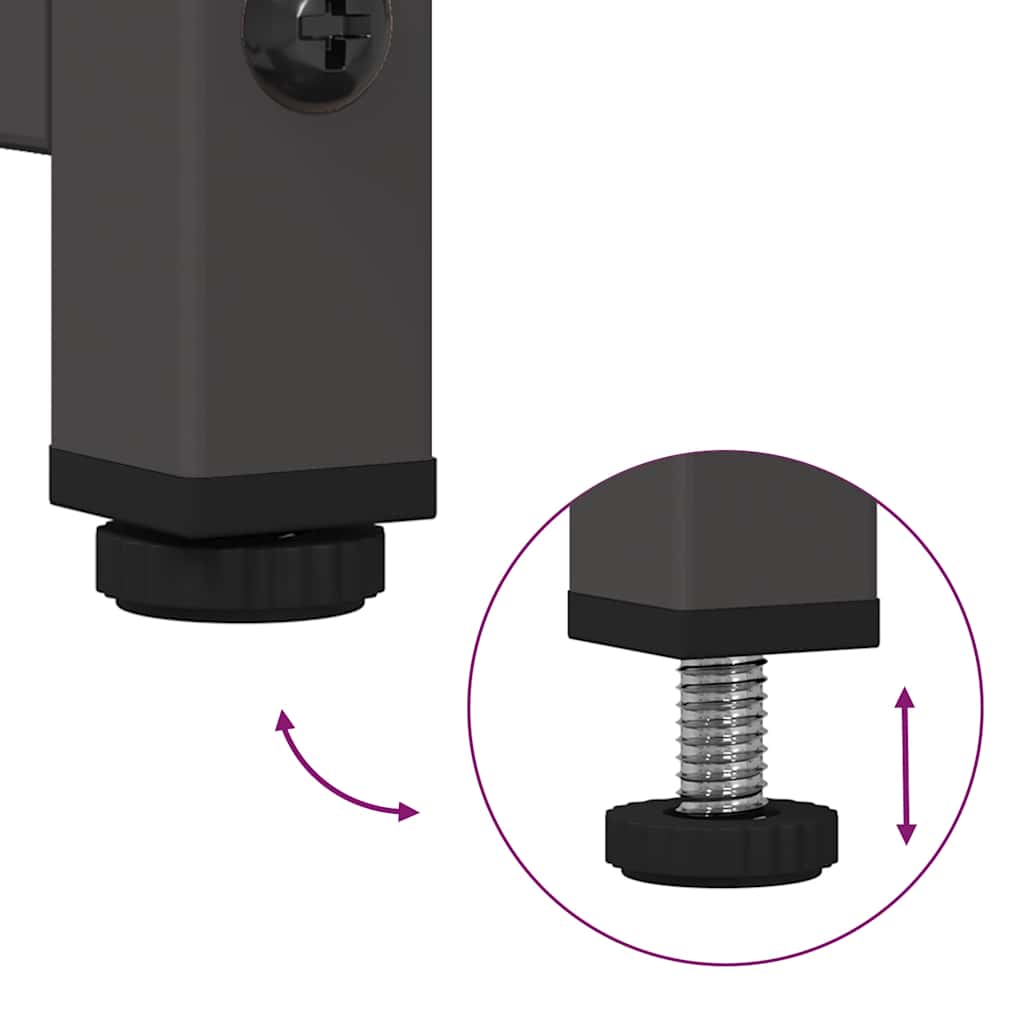 Skjenk DIV. Svart 100,5x39x107 cm kaldvalset stål