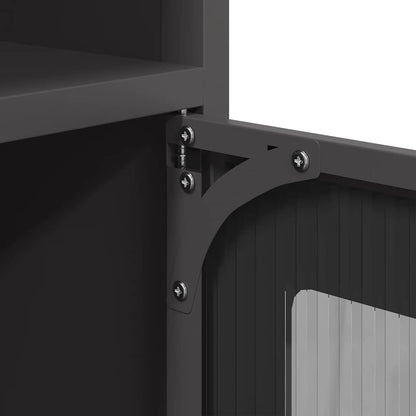 Skjenk DIV. Svart 100,5x39x107 cm kaldvalset stål