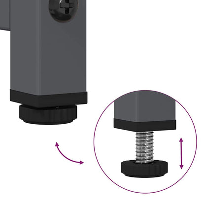 Skjenk DIV. antrasitt 100,5x39x107 cm kaldvalset stål
