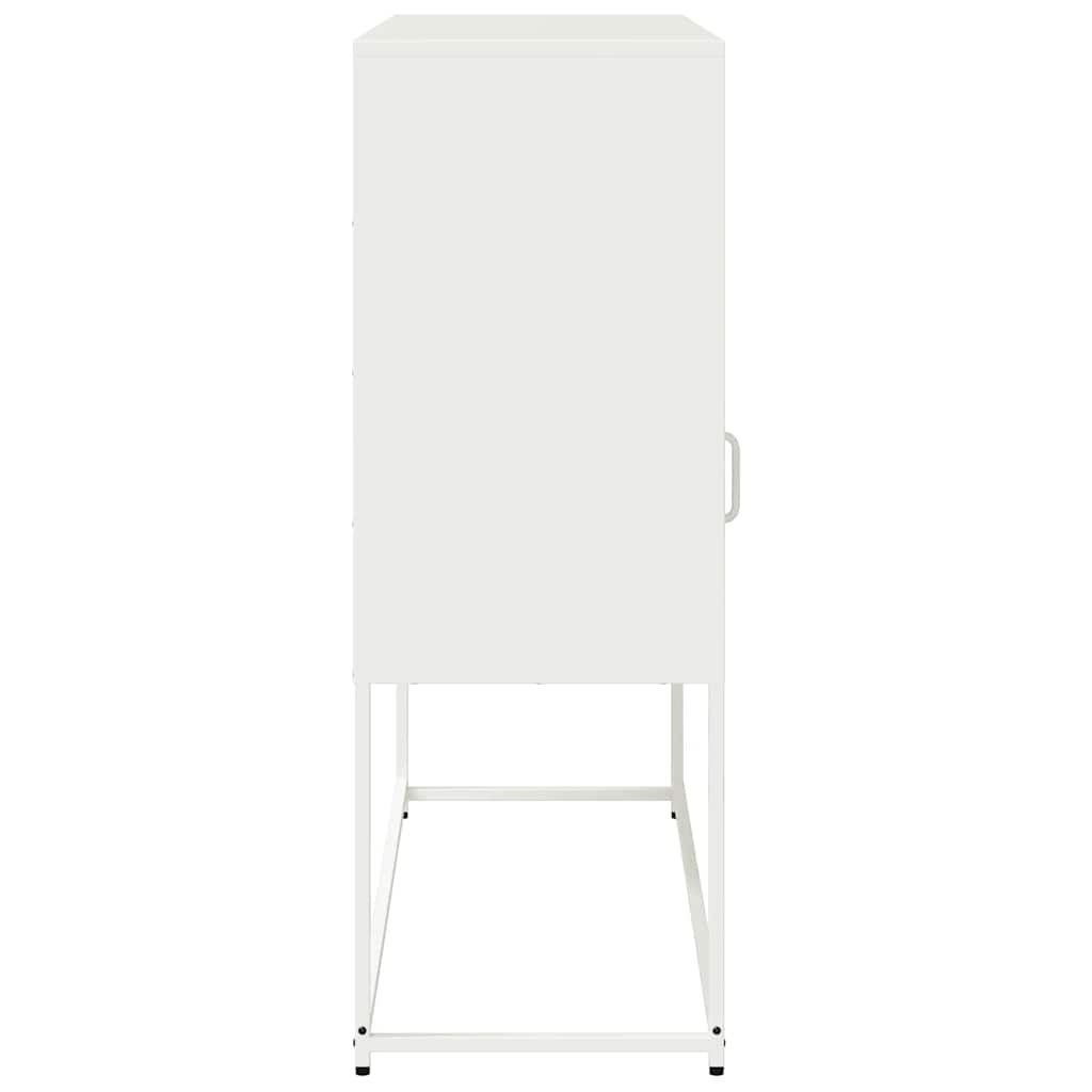 Skjenk DIV. Hvit 100,5x39x107 cm kaldvalset stål