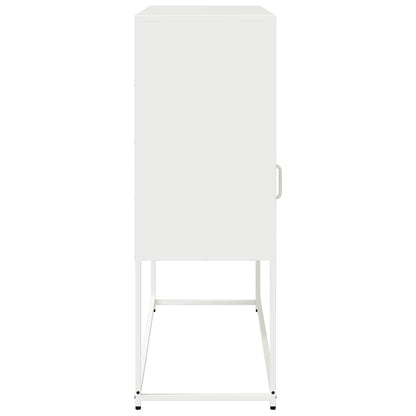 Skjenk DIV. Hvit 100,5x39x107 cm kaldvalset stål