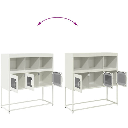 Skjenk DIV. Hvit 100,5x39x107 cm kaldvalset stål