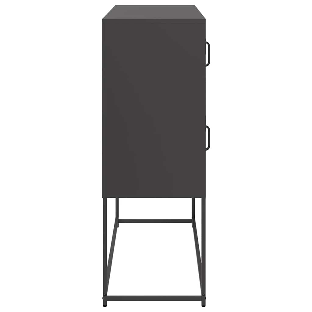 Skjenk DIV. Svart 100,5x39x107 cm kaldvalset stål