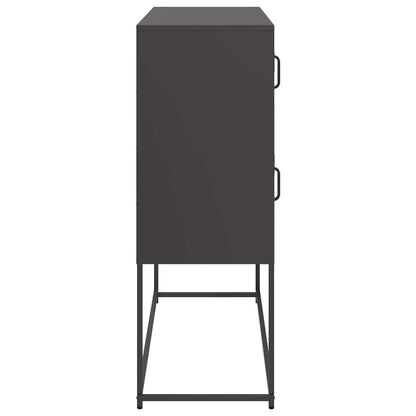 Skjenk DIV. Svart 100,5x39x107 cm kaldvalset stål