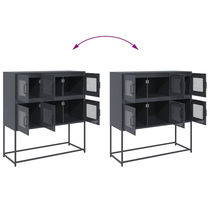 Skjenk DIV. antrasitt 100,5x39x107 cm kaldvalset stål