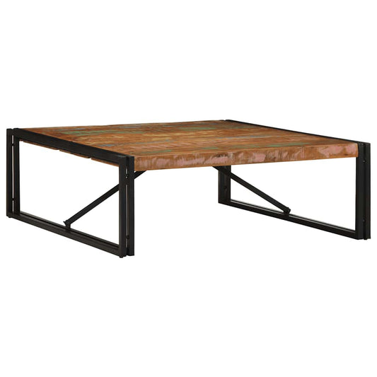 Salongbord Sofabord Tre Gjenvunnet Heltre flerfarget 100x100x35 cm