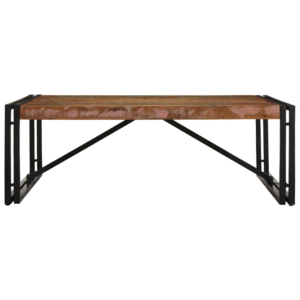 Salongbord Sofabord Tre Gjenvunnet Heltre flerfarget 100x100x35 cm