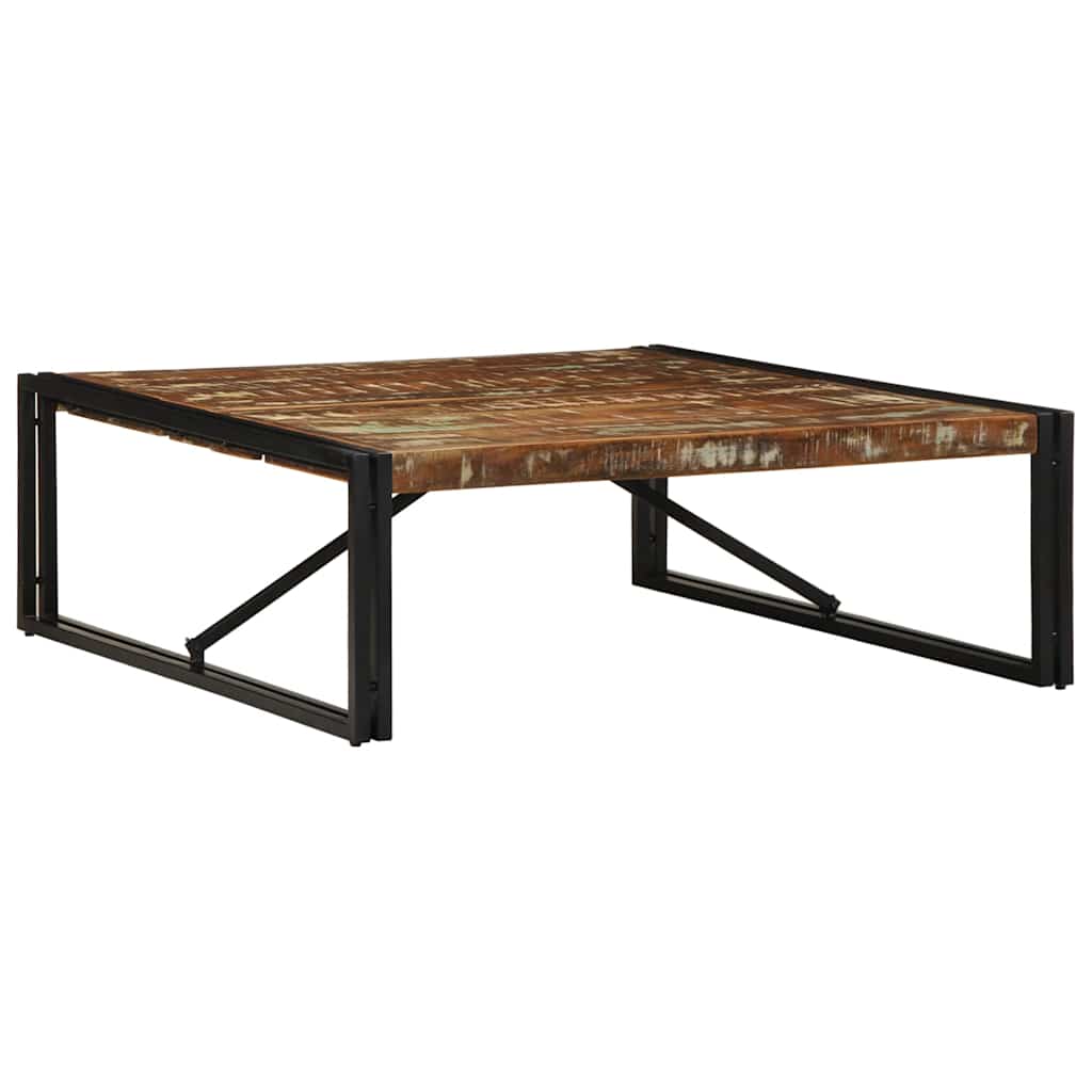 Salongbord Sofabord Tre Gjenvunnet Heltre flerfarget 100x100x35 cm