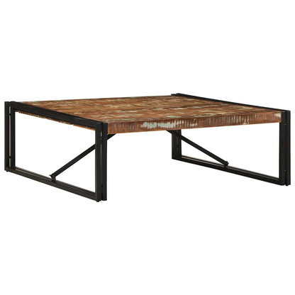 Salongbord Sofabord Tre Gjenvunnet Heltre flerfarget 100x100x35 cm