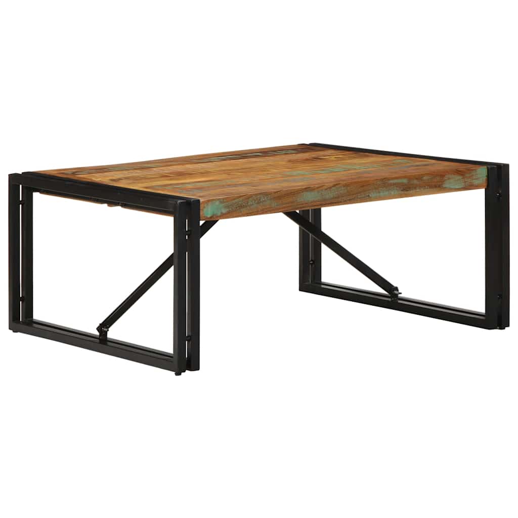 Salongbord Sofabord Tre Gjenvunnet Heltre flerfarget 80x80x35 cm