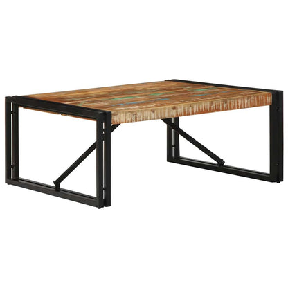 Salongbord Sofabord Tre Gjenvunnet Heltre flerfarget 80x80x35 cm