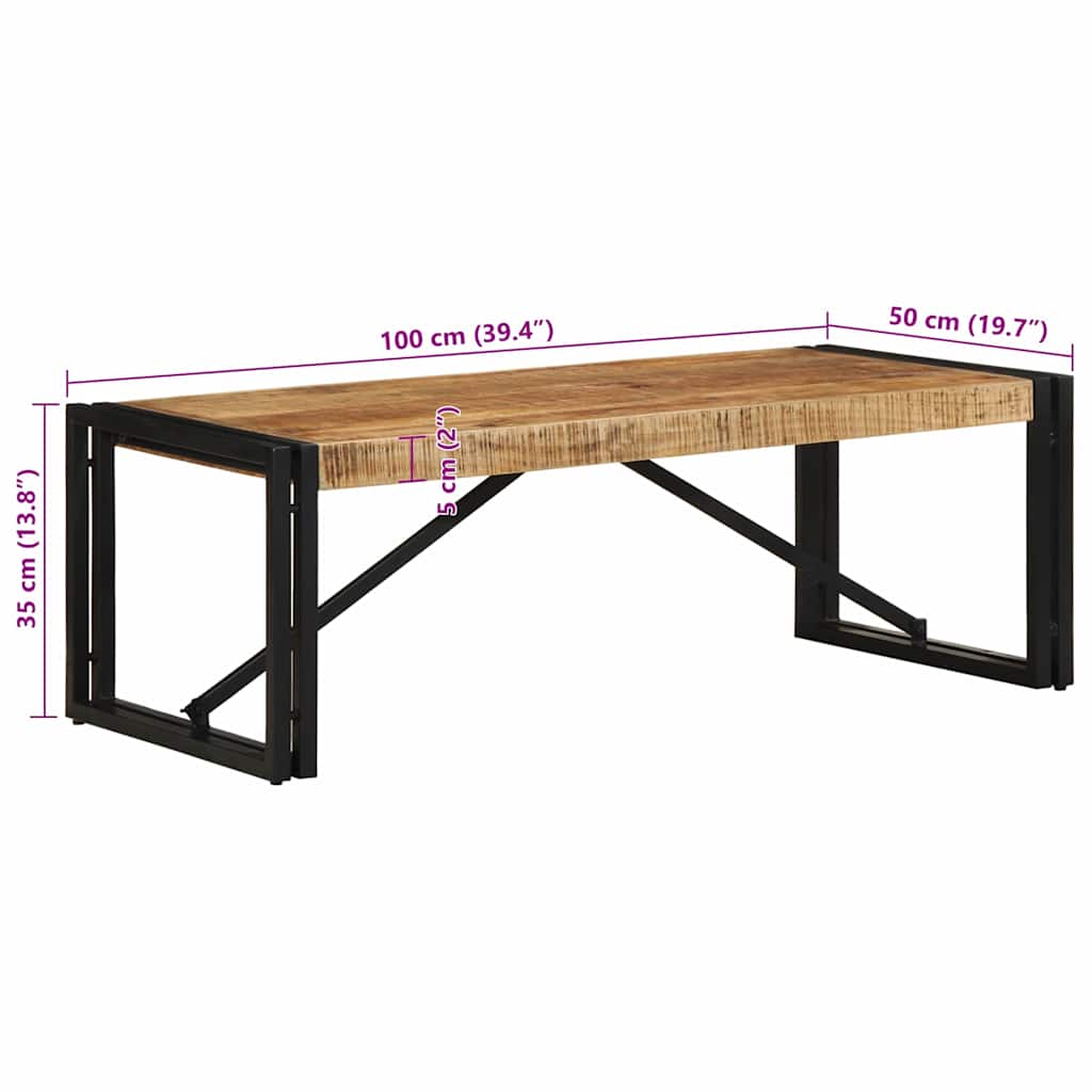 Salongbord Sofabord Tre Heltre Mango 100x50x35 cm