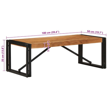 Salongbord Sofabord Tre heltre akasie 100x50x35 cm